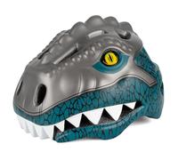 Casco de bicicleta para niños con luz LED, bonito casco de seguridad de dinosaurios 3D para niñas, niños de 3 a 8 años, ajustable, transpirable, para bicicleta, monopatín, patinaje (azul)