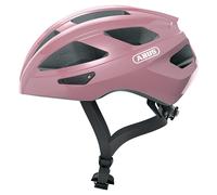 ABUS Casco de ciclismo de carretera Macator - casco de ciclismo deportivo para principiantes - también para usuarios con coleta - para hombres y mujeres - rosa brillante, talla M