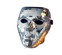 Casco de bola de discoteca derretida para decoración de fiesta, casco de cristal con purpurina de bola de discoteca casco con visera retráctil sombrero de vaquero, A, Medium / Large
