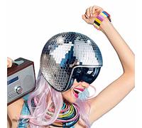 Casco De Bola De Discoteca, Sombrero De Bola De Discoteca Con Visera Retráctil, Espejo Brillante, Cascos De Bola De Discoteca, Disfraz De Discoteca Punk Para Accesorios De Bar, Fiesta De Club De DJ