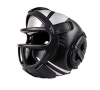 Casco de boxeo unisex de protección completa para entrenamiento de Taekwondo MMA L negro