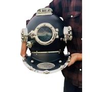 Casco de buceo negro Mark V US Navy Style Deep Sea Scuba Diver Display de 18 pulgadas (sin base)