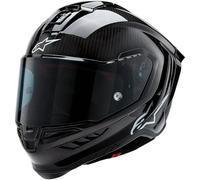 Casco de Carrera Alpinestars Supertech R10 Casco de Moto Integral Casco de Carbono, NEGRO CARBONO, XXL