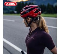 Casco de Ciclismo ABUS VIANTOR, Casco de Ciclismo de Montaña y Carretera para Hombre y Mujer, Equipo de Seguridad Ligero para Bicicleta Velvet black largo