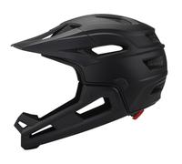 Casco de Ciclismo de montaña para Adultos, Cascos de Bicicleta de Cara Completa a Prueba de Choque con Soporte de Barbilla Desmontable y Visera para Andar en Bicicleta al Aire Libre/Negro