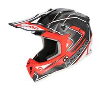 Acerbis Linear 2026 Casco de motocross, negro/rojo/blanco, Talla M (57/58)