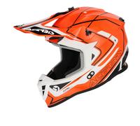 Acerbis Linear 2026 Casco de motocross, Naranja/Blanco, Talla S (55/56)