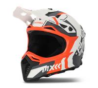 Acerbis Profile 5 Casco de motocross, blanco-naranja, tamaño S para Hombres