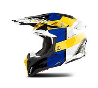 Casco Todoterreno Airoh AVIATOR 3 MONARCH Blue/Yellow Gloss