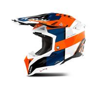 Airoh Aviator 3 Monarch, casco de motocross S female Naranja/Blanco/Azul Oscuro/Negro