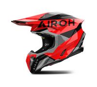 Airoh Twist 3 King Casco de motocross, negro-gris-rojo, tamaño 2XL para Hombres