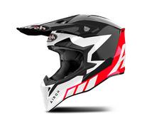 Airoh Wraaap Reloaded Casco de motocross, negro-blanco-rojo, tamaño 2XL