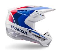 Alpinestars SM5 Honda Casco de motocross, blanco-rojo-azul, tamaño L para Hombres