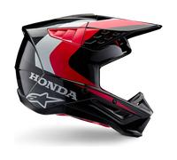 Alpinestars SM5 Honda Casco de motocross, negro-rojo, tamaño 2XL para Hombres