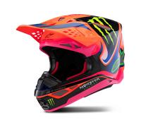 Casco de Cross Alpinestars S-M10 Deegan ECE06 Naranja flúor/Púrpura/RosaL Naranja flúor,Púrpura,Rosa
