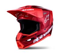 Alpinestars S-M3 Radium Casco de motocross, Rojo/Blanco, Talla XS (53/54)