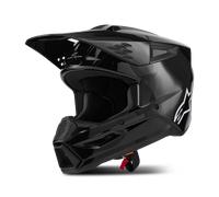 Casco MX Alpinestars SM3 Solid Negro BrillanteXS Negro Brillante
