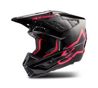 Alpinestars S-M5 Corp 2024 Casco de motocross, negro-rosa, tamaño M