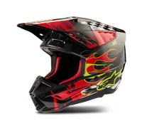 Alpinestars S-M5 Rash, casco de motocross XXL male Gris Oscuro/Rojo/Amarillo Neón