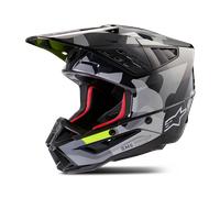 Alpinestars S-M5 Rover 2, casco de motocross M male Gris Oscuro/Plata/Amarillo Neón