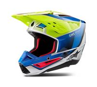 Casco de Cross Alpinestars SM5 Sail Amarillo Flúor/Azul Esmalte/PlateadoS Amarillo Flúor,Azul Esmalte,Plateado