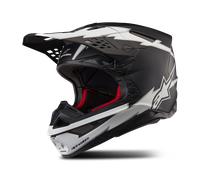 Alpinestars Supertech S-M10 Ampress 2024 Casco de motocross, negro-blanco, tamaño M