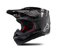 Alpinestars Supertech S-M10 Flood 2024 Casco de motocross, negro-gris, tamaño M