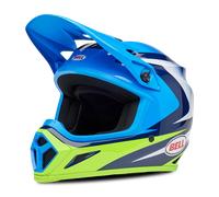Bell MX-9 MIPS Jackal, casco de motocross M male Azul Claro/Azul/Blanco/Verde Neón
