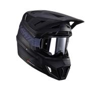 Leatt 7.5 V24 Stripes Casco de motocross con gafas, negro-gris, tamaño M para Hombres