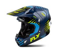 Fly Racing Formula CP Slice, casco de motocross M female Azul Oscuro/Azul/Amarillo Neón/Blanco