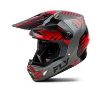 Fly Racing Formula CP Slice, casco de motocross S female Gris/Rojo/Negro