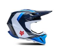 FOX V3 Fade MIPS Casco de motocross, blanco-azul, tamaño S para Hombres