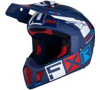 FXR Clutch CX Pro MIPS Casco de motocross, blanco-rojo-azul, tamaño L