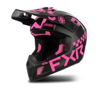 FXR Clutch Gladiator 2024 Casco de motocross, negro/rosa, Talla XXL (63/64)