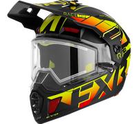 FXR Clutch X Evo Casco de moto de nieve, negro-rojo-amarillo, tamaño S para Hombres
