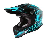 §Casco de Cross Just1 J12 Carbon Azul Fluorescente§
