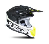 Just1 J18-F Hexa, casco cruzado XS male Mate Negro/Blanco/Amarillo Neón