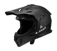 LS2 MX708 Fast II Solid Casco de motocross, negro, tamaño 2XL