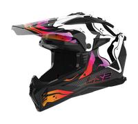 LS2 MX708 Fast II Wash Casco de motocross, negro-blanco-rojo, tamaño 2XL