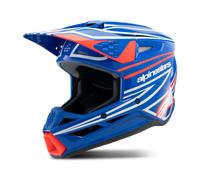 Alpinestars SM3 Wurx Casco de motocross juvenil, blanco-rojo-azul, tamaño S para Hombres