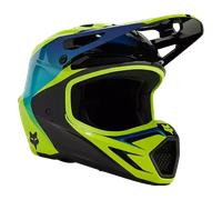 FOX V3 Streak Casco de motocross juvenil, negro-verde, tamaño S