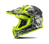 Casco de Cross Niño LS2 MX437 Fast II Mini Starmaw Crusher Negro/AmarilloM Crusher Negro,Amarillo