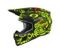 Oneal 3SRS Attack Casco de motocross para niños, negro-amarillo, tamaño M