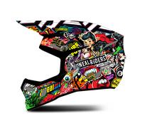 ONeal 3SRS Crank, casco de motocross XL male Mate Negro/Rojo/Verde/Amarillo
