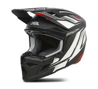 Oneal 3SRS Vertical Casco de motocross, negro-blanco-rojo, tamaño L