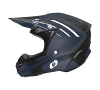 Oneal 5SRS Polyacrylite Spike Casco de motocross, blanco-azul, tamaño L para Hombres