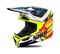 Shot Furious Flash Mips Casco de motocross, Azul/Neón Amarillo, Talla XL (61/62)