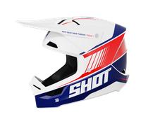casco moto Cross Furious Peak Blue Red Glossy - Talla XXL