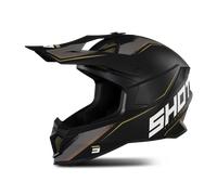 §Casco de Cross Shot Lite Prism Negro-Dorado§