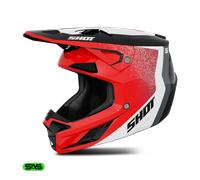 Shot Speed Hybrid Casco de motocross, rojo, Talla S (55/56)